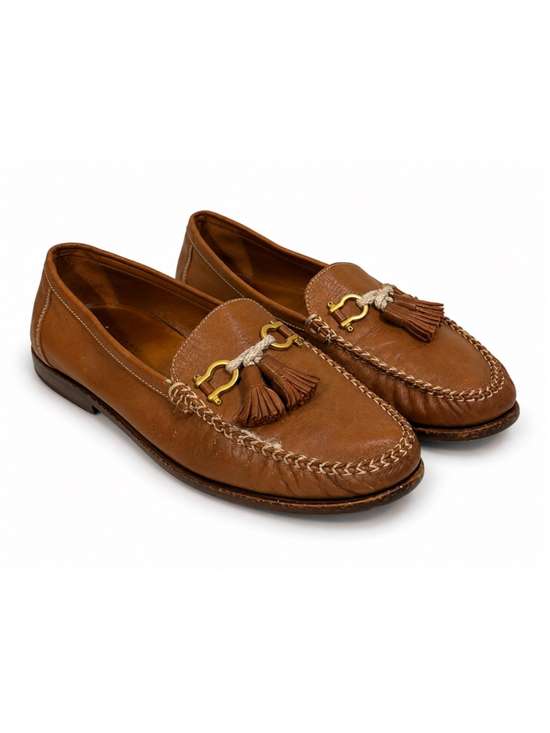 Bally Other - Bally Men’s Kaftan Brown Leather Horsebit Tassel Loafers Made in Italy Sz 11